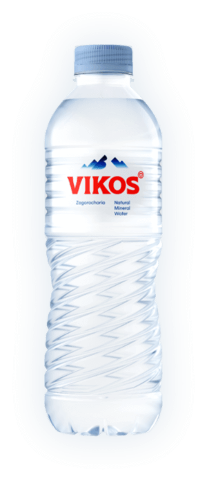 vikos natural mineral water bottle