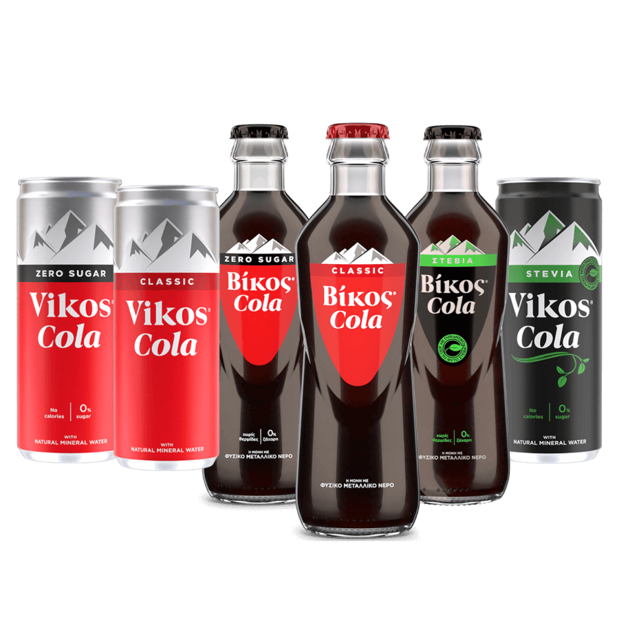 vikos cola with natural mineral water