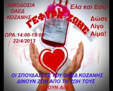 «Γέφυρα Ζωής» 11η Αιμοδοσία του 2013 «Γέφυρα Ζωής» 11η Αιμοδοσία του 2013