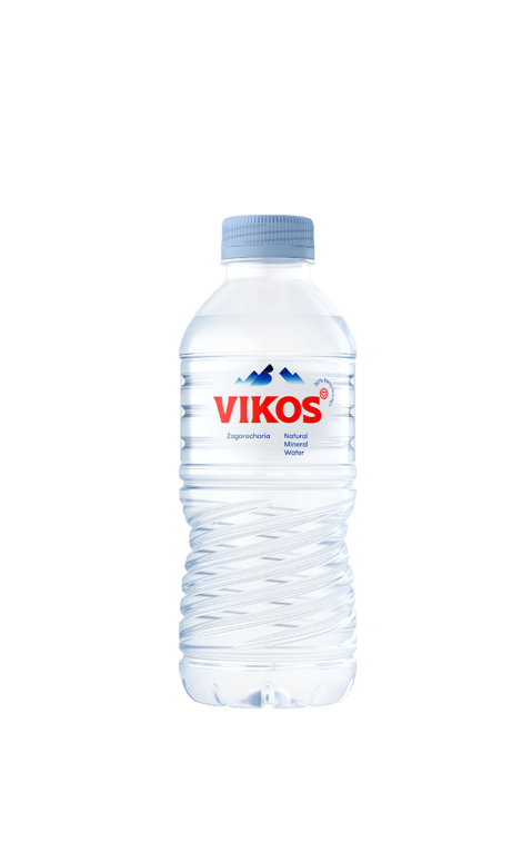 small bottle of vikos natural mineral water 330ml