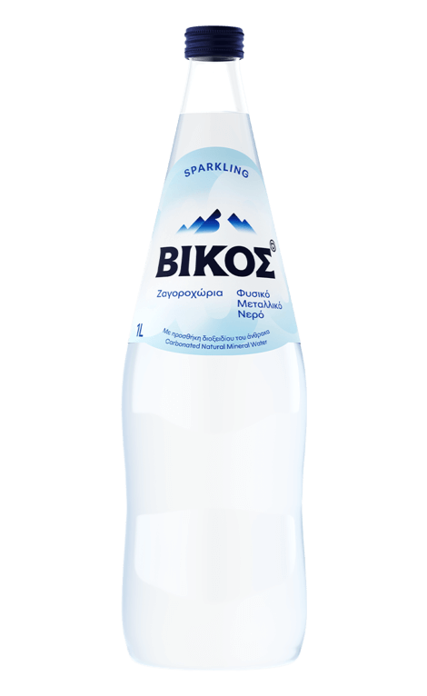 μπουκάλι φυσικό μεταλλικό νερό με προσθήκη διοξειδίου του άνθρακα 1 λίτρο